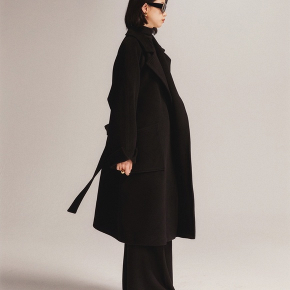 Gorgeous Wool Cashmere Black Coat - BRAND NEW - size S/M - Picture 9 of 16